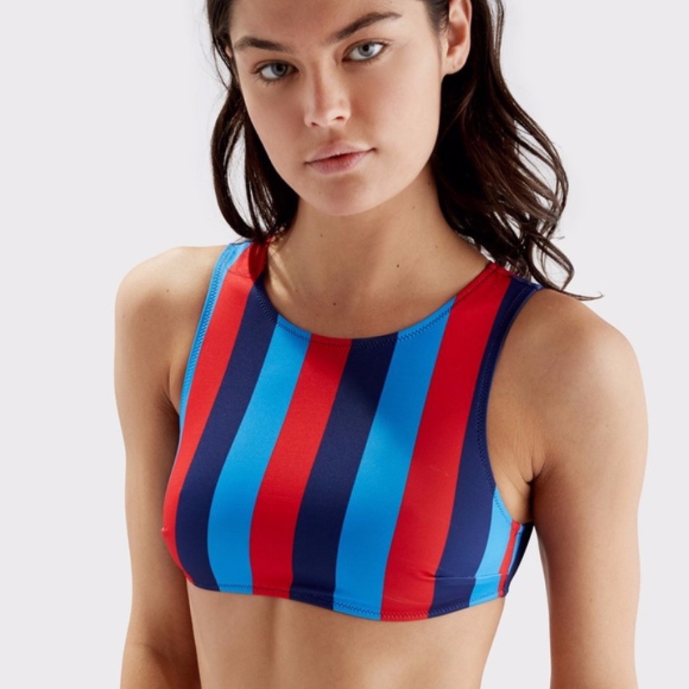 SOLID & STRIPED Olivia Crop Bralette Bikini Top